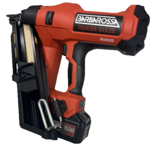 Barbarossa 18V Brushless 34 Degree Framing Nailer Kit - 2 x 5.0Ah Lithium-Ion Batteries & 240V Charger Included