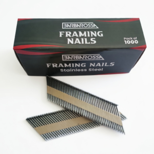 Barbarossa Stainless Steel collated framing Nails | Pack of 1000 (51mm – 90mm)